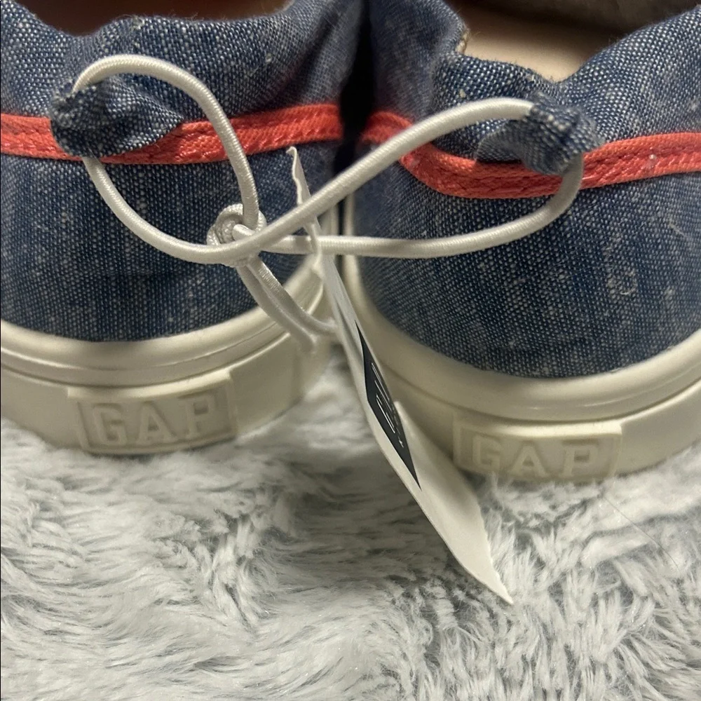 GAP Kids Denim and Coral Slip-On Sneakers